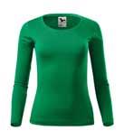 koszulka damska fit-t ls, nadruk bezpośredni – zielony trawiasty (16)